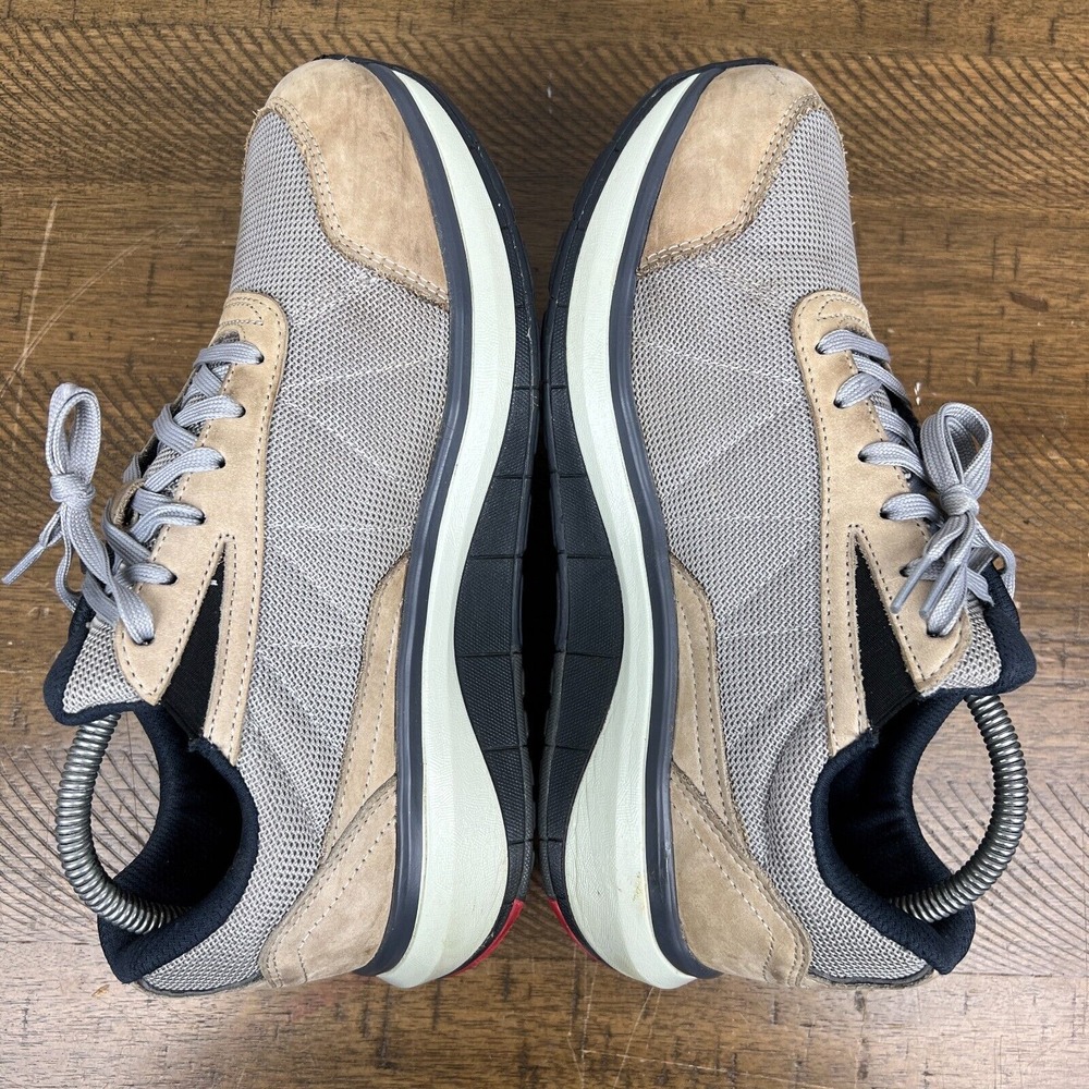 Joya Shoes Mens 8 Gray Tan Cancun Cloud‎ Comfort Walking Sneakers Swiss Tech - Picture 6 of 11